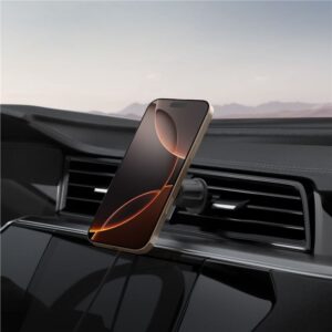 Spigen OneTap Pro 4 MagSafe automobilinis telefono laikiklis su įkrovikliu, juodos spalvos - Belaidis / AirVent Hook - Image 4