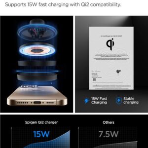 Spigen OneTap Pro 4 MagSafe automobilinis telefono laikiklis su įkrovikliu, juodos spalvos - Belaidis / AirVent Hook - Image 15