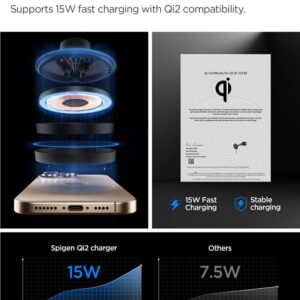 Spigen OneTap Pro 4 MagSafe Car Mount Charger, juodos spalvos - belaidis / Dashboard / Windshield - Image 3