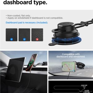 Spigen OneTap Pro 4 MagSafe Car Mount Charger, juodos spalvos - belaidis / Dashboard / Windshield - Image 7