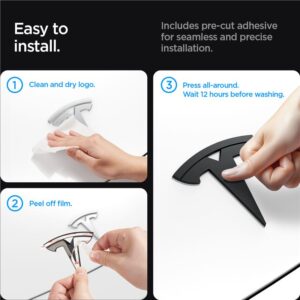 Spigen Tesla Front Emblem Logo Full Cover, juodos spalvos - Tesla Model 3 2024 - Image 11