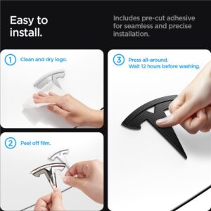 Spigen Tesla Front Emblem Logo Full Cover, carbon - Tesla Model 3 2024 - Image 4