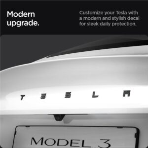 Spigen Tesla Rear Emblem Logo Full Cover, juodos spalvos - Tesla Model 3 2024 - Image 3