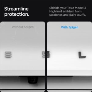 Spigen Tesla Rear Emblem Logo Full Cover, juodos spalvos - Tesla Model 3 2024 - Image 4