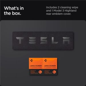 Spigen Tesla Rear Emblem Logo Full Cover, carbon - Tesla Model 3 2024 - Image 2