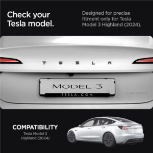 Spigen Tesla Rear Emblem Logo Full Cover, carbon - Tesla Model 3 2024 - Image 4