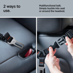 Spigen PS100 Universal Car Seat Belt Holder for pets juodos spalvos - Image 27