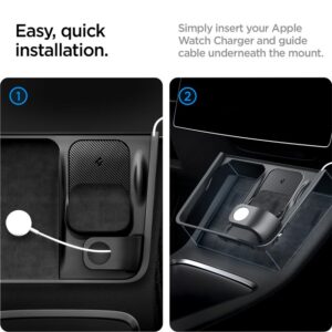 Spigen Tesla 3 in 1 Wireless Charging Hub Mount, juodos spalvos - Tesla Model Y/3 - Image 11