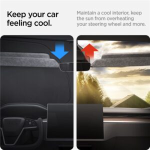 Spigen Tesla Car Front Windshield Sunshade, juodos spalvos - Tesla Model X - Image 4