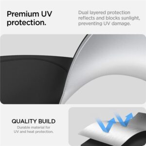 Spigen Tesla Car Front Windshield Sunshade, juodos spalvos - Tesla Model X - Image 15