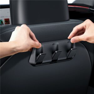 Spigen Tesla Car Seat Hook Holder, juodos spalvos - Tesla Model Y/3 - Image 4