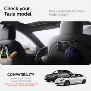 Spigen Tesla Car Seat Hook Holder, juodos spalvos - Tesla Model Y/3 - Image 17