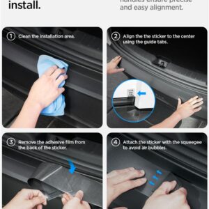 Spigen Rear Bumper Protector TG200-YJ, matte juodos spalvos - Tesla Model Y(Juniper) - Image 5