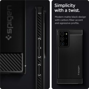 Spigen Rugged Armor, juodos spalvos - Samsung Galaxy Note20 Ultra - Image 9