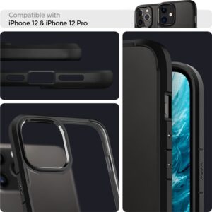 Spigen Ultra Hybrid Apple iPhone 12/12 Pro telefono dėklas matinės juodos spalvos - Image 19