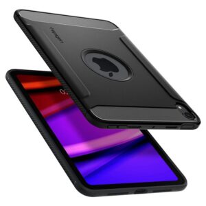 Spigen Rugged Armor, juodos spalvos - Apple iPad mini 2024/6 - Image 2