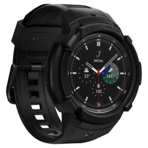 Spigen Rugged Armor Pro, juodos spalvos - Samsung Galaxy Watch 4 Classic (46mm) - Image 7