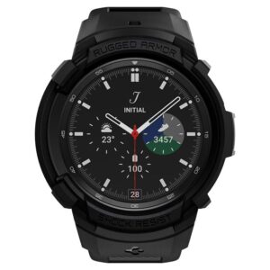 Spigen Rugged Armor Pro, juodos spalvos - Samsung Galaxy Watch 4 Classic (46mm) - Image 9