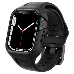 Spigen Liquid Air Pro, juodos spalvos - Apple Watch 9/8/7 41mm