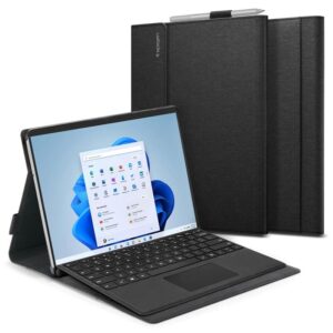 Spigen Stand Folio, juodos spalvos - Microsoft Surface Pro 11/10/9/8