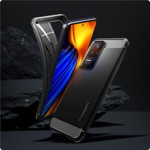 Spigen Rugged Armor, matinės juodos spalvos - Xiaomi POCO F4/Redmi K40S - Image 3