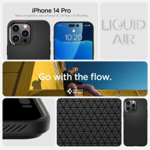 Spigen Liquid Air Apple iPhone 14 Pro dėklas telefonui matinės juodos spalvos - Image 12