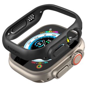 Spigen Thin Fit Apple Watch Ultra (49mm) juodos spalvos - Image 18