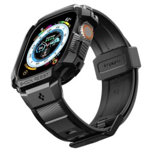 Spigen Rugged Armor "Pro" Apple Watch Ultra (49mm) juodos spalvos - Image 12