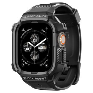 Spigen Rugged Armor "Pro" Apple Watch Ultra (49mm) juodos spalvos - Image 10