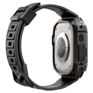 Spigen Rugged Armor "Pro" Apple Watch Ultra (49mm) juodos spalvos - Image 14