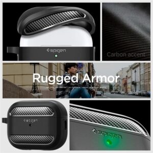 Spigen RUGGED ARMOR Apple AIRPODS PRO 1 / 2 dėklas ausinėms juodos spalvos - Image 19