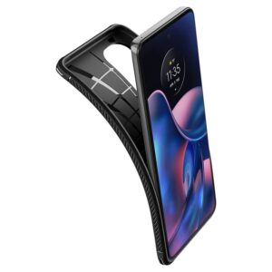 Spigen Rugged Armor, juodos spalvos - Motorola Edge 2022 - Image 2