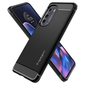 Spigen Rugged Armor, juodos spalvos - Motorola Edge 2022 - Image 5