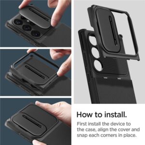 Spigen Optik Armor - dėklas skirtas Samsung Galaxy S23 Ultra Black - Image 11