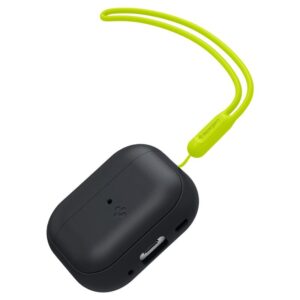 Spigen Silicone Fit Strap - dėklas skirtas Apple AIrPods Pro 1 / 2 (Black / Green) - Image 9