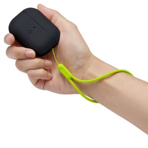 Spigen Silicone Fit Strap - dėklas skirtas Apple AIrPods Pro 1 / 2 (Black / Green) - Image 10