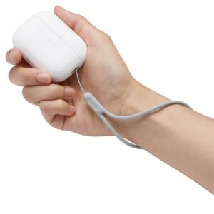 Spigen Silicone Fit Strap - dėklas skirtas Apple AirPods Pro 1 / 2 (White / Grey) - Image 10