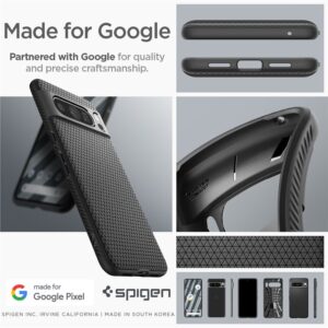 Google Pixel 8 Pro Spigen Liquid Air Matte telefono dėklas juodos spalvos - Image 20