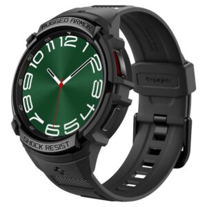 Spigen Rugged Armor Pro, juodos spalvos - Samsung Galaxy Watch6 Classic 47mm