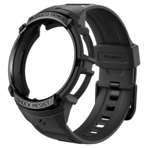 Spigen Rugged Armor Pro, juodos spalvos - Samsung Galaxy Watch6 Classic 47mm - Image 5