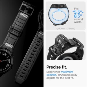Spigen Rugged Armor Pro, juodos spalvos - Samsung Galaxy Watch6 Classic 47mm - Image 7
