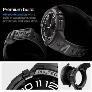 Spigen Rugged Armor Pro, juodos spalvos - Samsung Galaxy Watch6 Classic 47mm - Image 10