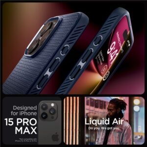 Spigen Liquid Air, navy blue - Apple iPhone 15 Pro Max - Image 15