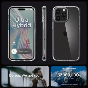 Spigen Ultra Hybrid Apple iPhone 15 Pro Max CRYSTAL dėklas telefonui skaidrus - Image 18