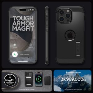 Spigen Tough Armor Mag MagSafe - dėklas skirtas Apple iPhone 15 Pro Max Black - Image 9