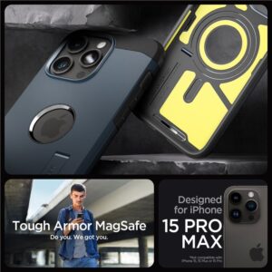 Spigen Tough Armor Mag MagSafe - dėklas skirtas Apple iPhone 15 Pro Max Metal Slate - Image 10