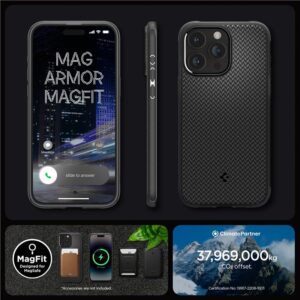 Spigen Mag Armor Magsafe - dėklas skirtas Apple iPhone 15 Pro Max Matte Black - Image 12