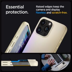 Spigen Thin Fit - dėklas skirtas Apple iPhone 15 Pro Beige - Image 13