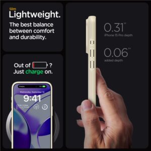 Spigen Thin Fit - dėklas skirtas Apple iPhone 15 Pro Beige - Image 14