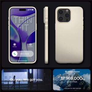 Spigen Thin Fit - dėklas skirtas Apple iPhone 15 Pro Beige - Image 15